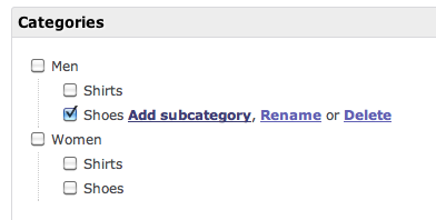 Categories and Subcategories