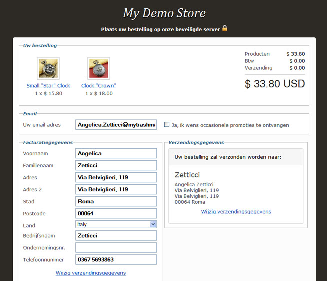 Localized Checkout Process