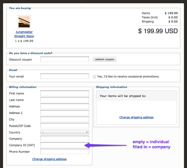 Checkout Page