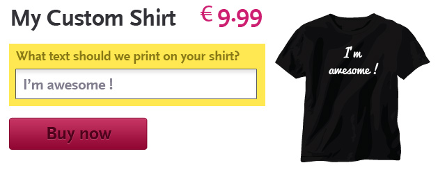 Customizable products