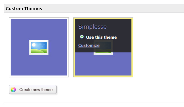 Create custom themes Create custom themes