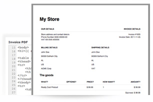 Downloadable PDF invoices